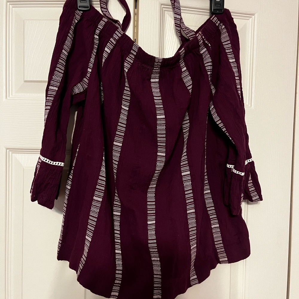 Off the shoulders with straps